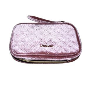 Travel Jewelry Case Bag Pink Full Zip